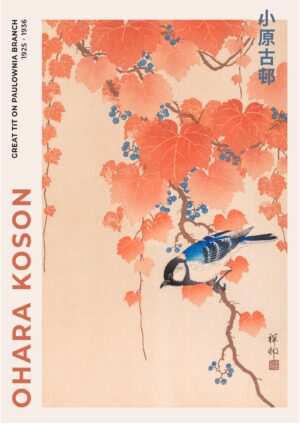 Ohara Koson - Bird On Branch plakat