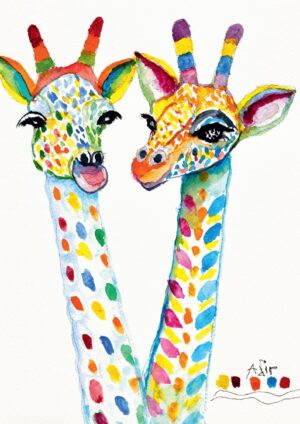 To giraffer kunstplakat