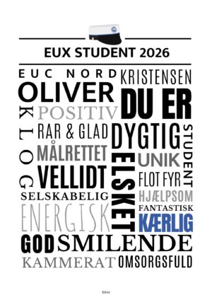 EUX business personlig studenterplakat/dreng