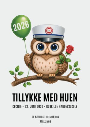 Tillykke med huen EUX business plakat