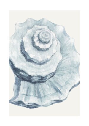Seashell light blue plakat