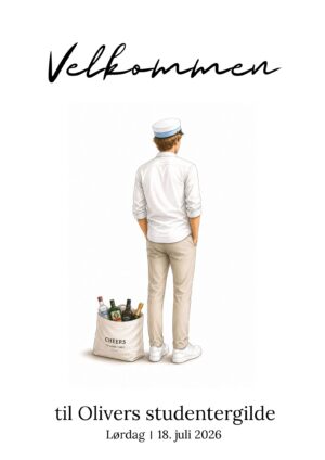 Velkomstplakat studentergilde dreng HF