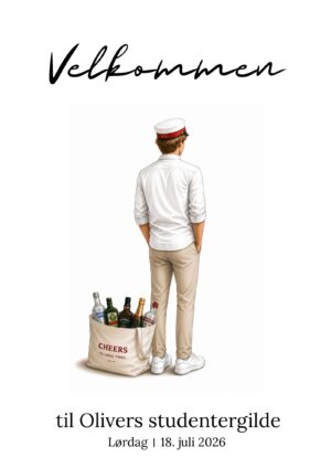Velkomstplakat studentergilde dreng STX