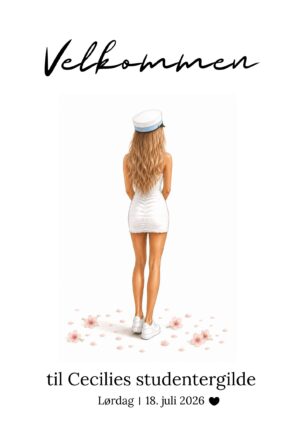Velkomstplakat studentergilde pige HF