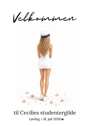 Velkomstplakat studentergilde pige HHX