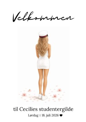 Velkomstplakat studentergilde pige STX