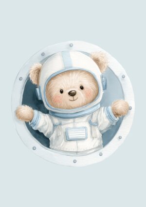 Astronaut bamse plakat