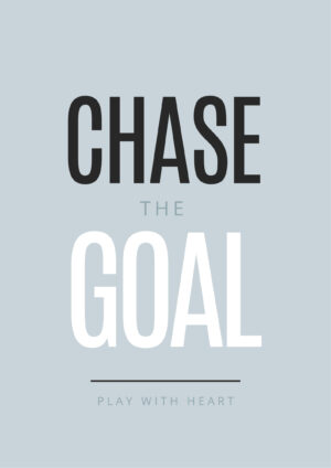 Chase the Goal plakat blå