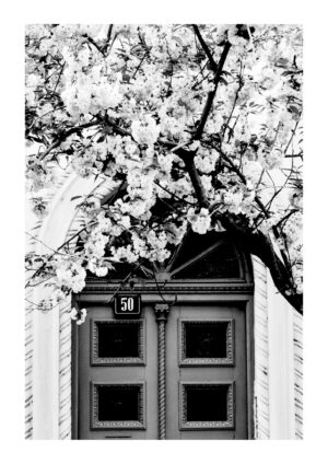 Spring in Paris sort/hvid plakat