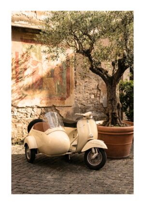 Vintage scooter in Amalfi Plakat