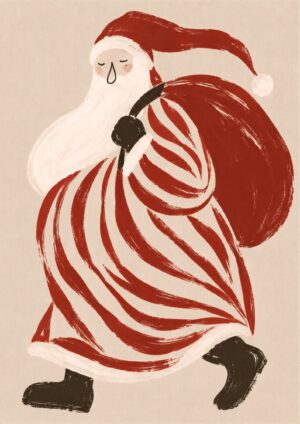Striped Santa Plakat